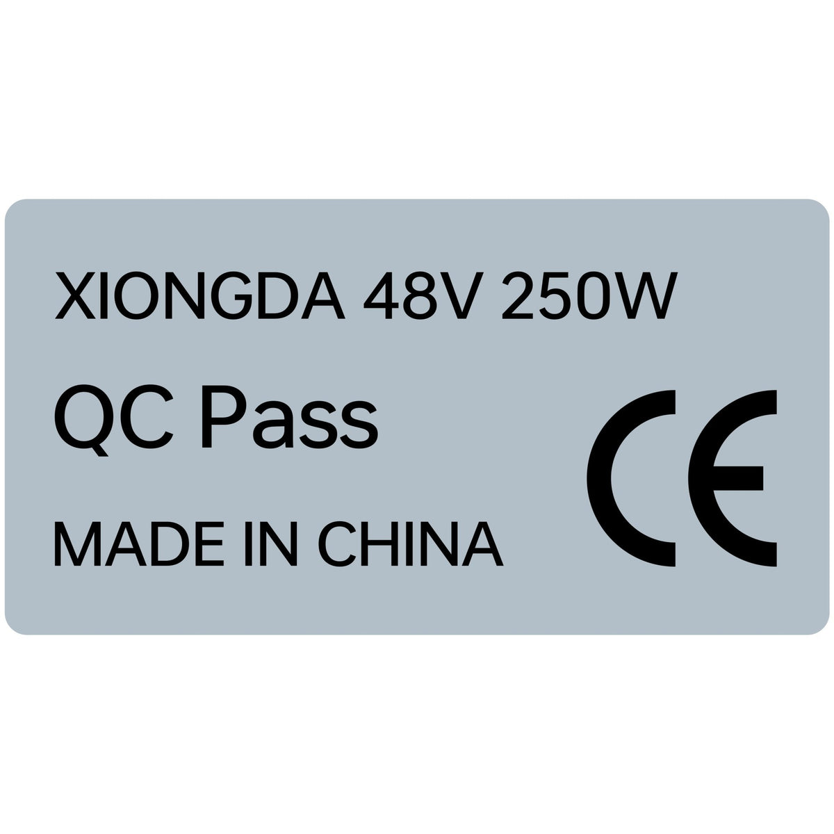 Electric bike motor sticker CE label - PVY E-BIKE