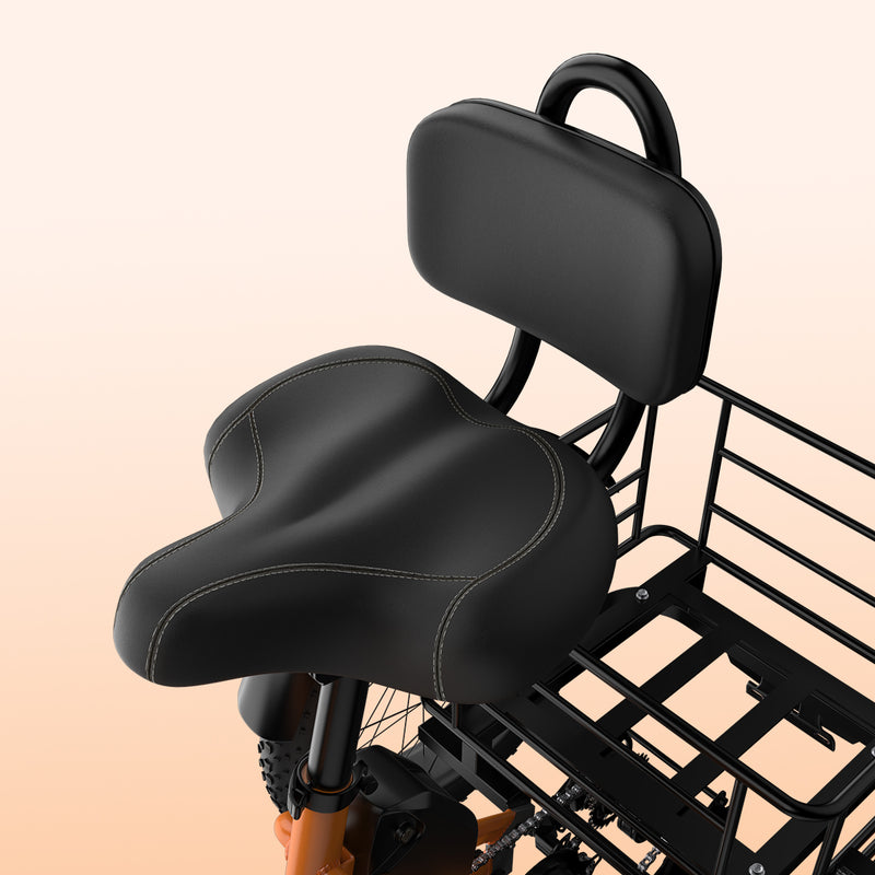 Párnázott ergonómikus nyereg háttámlával
